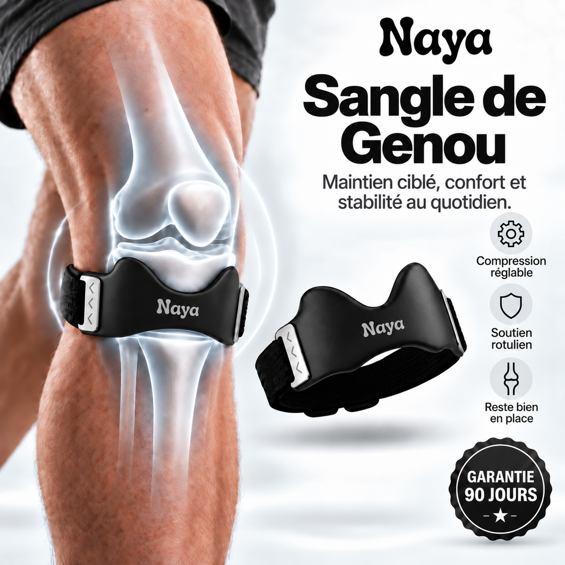 Sangle De Genou | Maintien ciblé sans encombrement