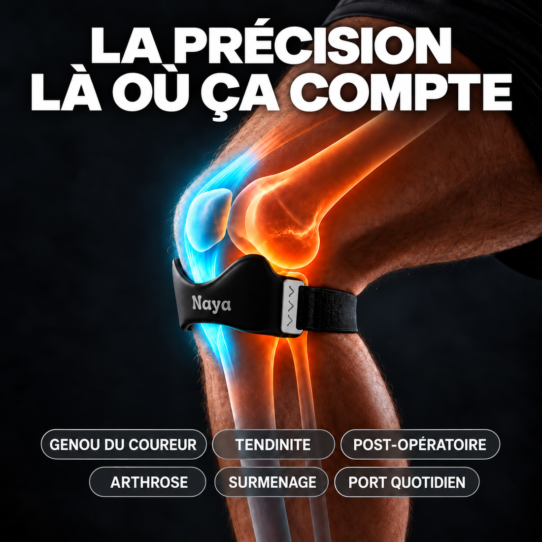 Sangle De Genou | Maintien ciblé sans encombrement