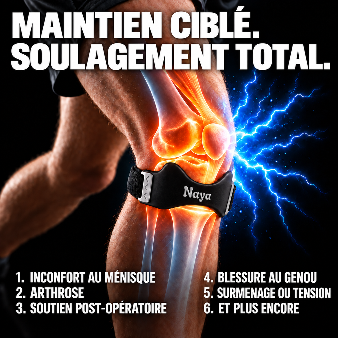 Sangle De Genou | Maintien ciblé sans encombrement